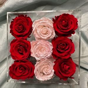 Live Roses acrylic jewelry box